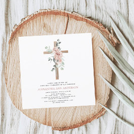 Die Rose des ersten heiligen Kommunion-Girls Einladung