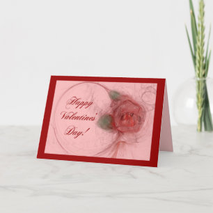 ~ die ROSE des VALENTINES auf Rosa Feiertagskarte
