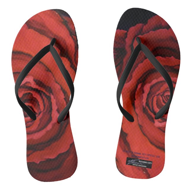 "Die Rose" drehte Flop von Rosanne Coty Flip Flops (Fußbett)