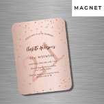 Die Rose Goldstars zum Geburtstag erleben eine lux Magnet<br><div class="desc">Für eine elegante 21. Geburtstagsparty (oder jedes Alter). Eine Rose mit goldenem Farbverlauf. Mit Sternen dekoriert. Personalisieren und fügen Sie einen Namen,  Party-Details und Alter. Der Name wird mit einem handgeschriebenen Stilskript geschrieben</div>