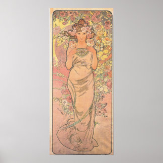 Die Rose - Mucha Poster