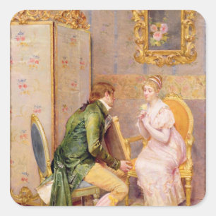 Die Rose Quadratischer Aufkleber