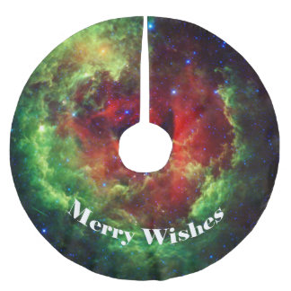 Die Rose Unicorns Rosette Nebel Polyester Weihnachtsbaumdecke