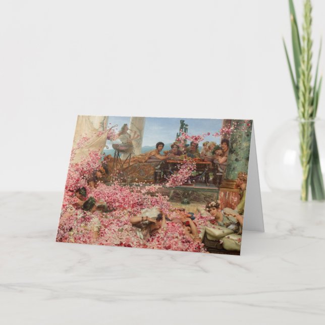 Die Rose von Heliogabalus Feiertagskarte (Vorderseite)