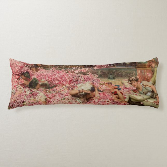Die Rose von Heliogabalus Sir Lawrence Alma-Tadema Seitenschläferkissen (Vorderseite)