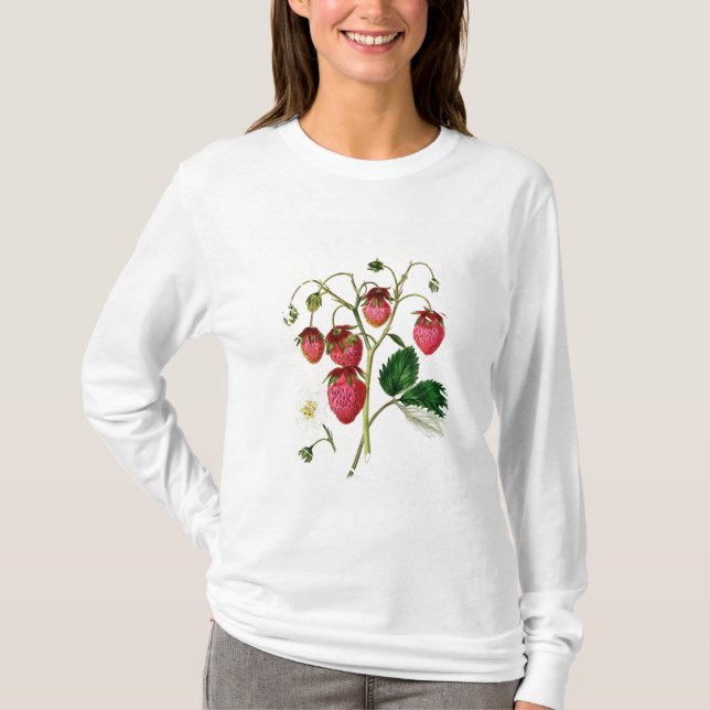 Die Roseberry Erdbeere, graviert durch Watte T-Shirt (Vorderseite)