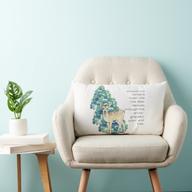 Die Rosenhirsche tanzt durch den Schnee Lendenkissen (Stuhl )