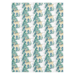 Die Rosenhirsche tanzt durch den Schnee Tischdecke