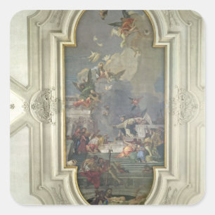 Die Rosenkranzinstitution von St. Dominic (fres Quadratischer Aufkleber