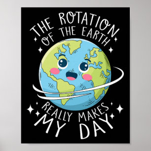 Die Rotation der Erde am Tag macht meinen Tag zu e Poster