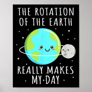 Die Rotation der Erde macht meinen Tag zu einer lu Poster