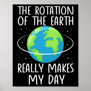 Die Rotation der Erde macht meinen Tag zu einer lu Poster