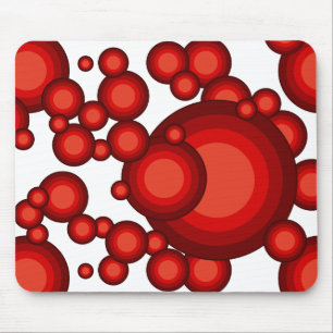 Die rote 70er-Jahresgestaltung Mousepad
