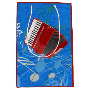 Die rote Akkordeon, Blue Music Design Mittlere Geschenktüte