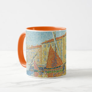 Die rote Boje von Paul Signac, Vintage Pointillism Tasse