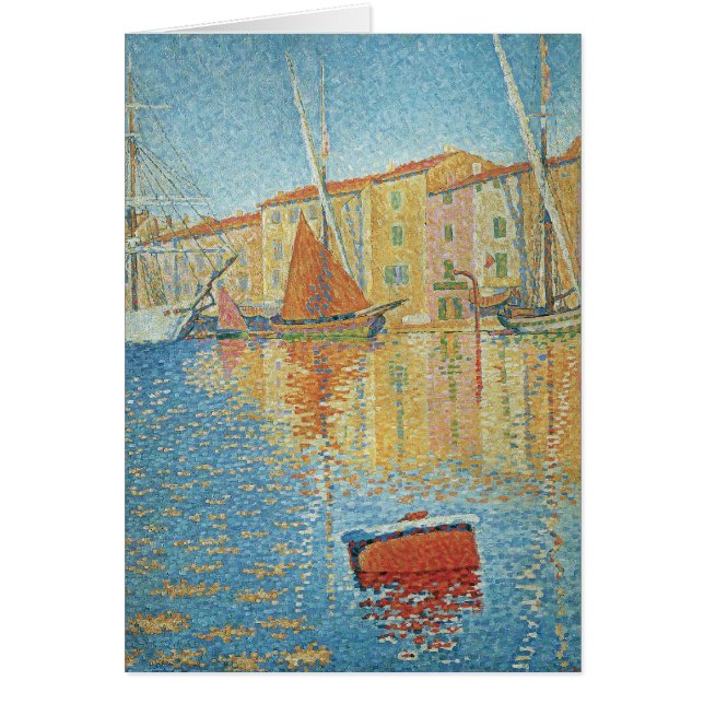 Die Rote Bühne von Paul Signac, Vintager Pointilli (Vorne)