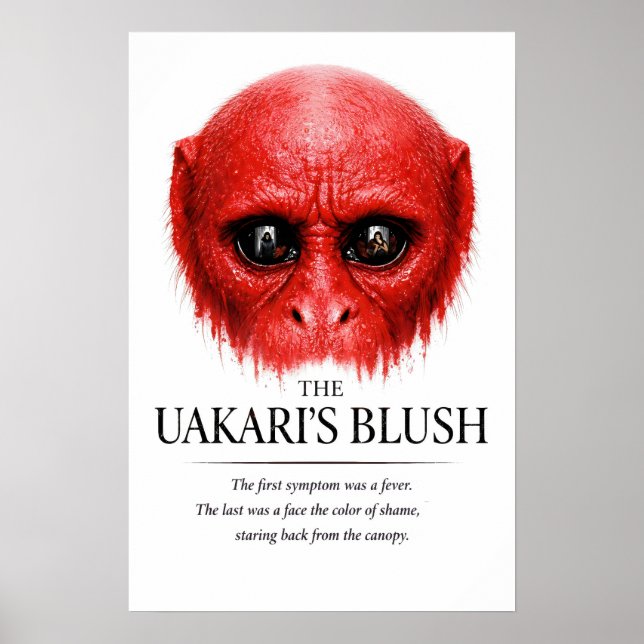 Die Röte des Uakaris - Primaten-Kunst Poster (Vorne)