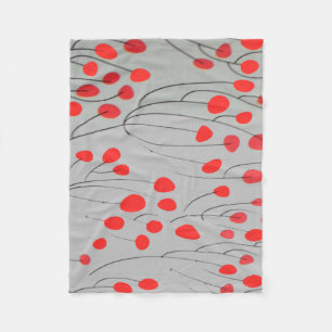 Die rote DOTS-Fleecedecke Fleecedecke