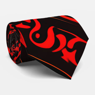 Die rote, glatte, glatte Ecke Geometrie Muster Krawatte