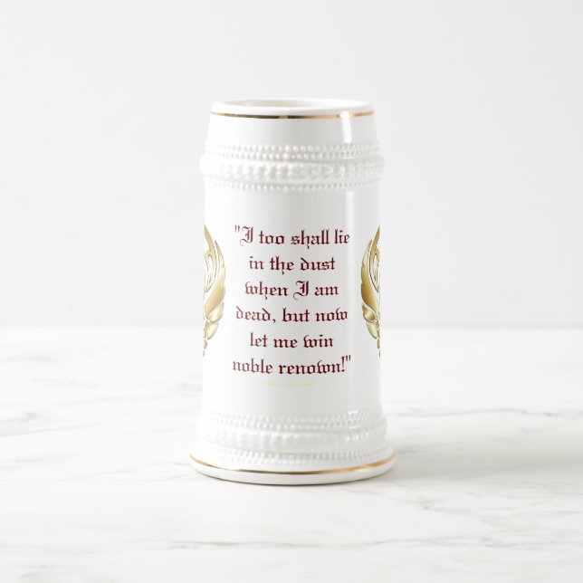 Die rote Grenze Stein des Goldgriechischen Bierglas (Mittel)