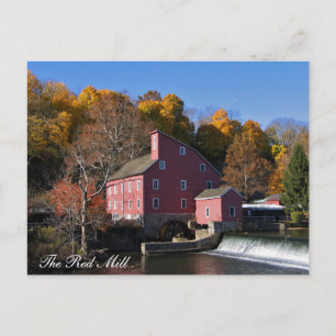 Die rote Herbstkarte Postkarte