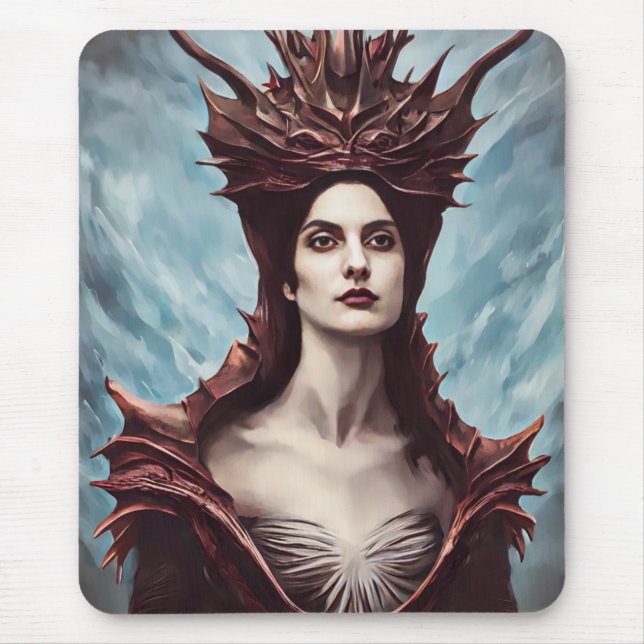 Die rote Hexe der Gebirgsfantasiekunst Mousepad (Vorne)