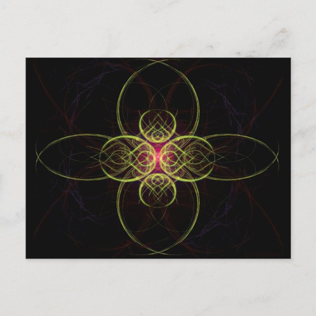 Die rote Medallion von Alexandra Cook alias Linand Postkarte (Vorderseite)