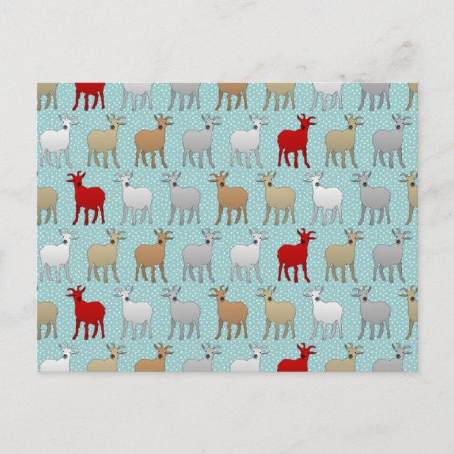 Die rote Ziege Postkarte (Vorderseite)