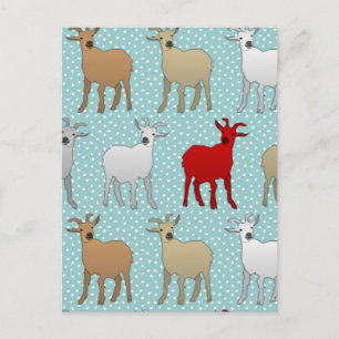 Die rote Ziege Postkarte