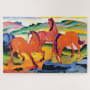 Die Roten Pferde von Franz Marc Puzzle