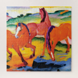 Die Roten Pferde von Franz Marc Puzzle