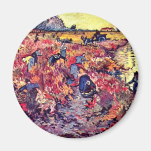 Die roten Reben durch Vincent van Gogh Magnet