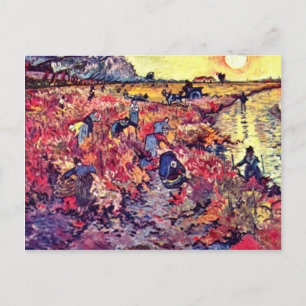 Die roten Reben von Vincent Van Gogh Postkarte