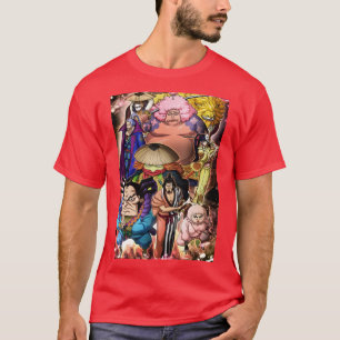 Die roten Schuppen ein Stück T-Shirt