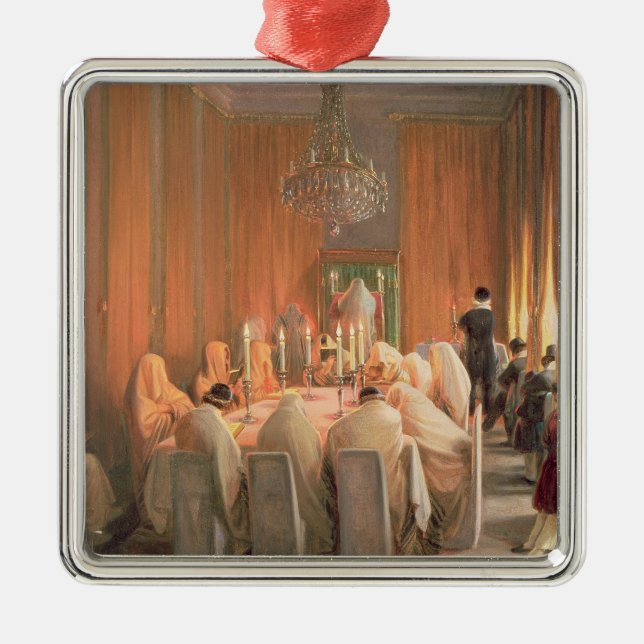 Die Rothschild Familie am Gebet Silbernes Ornament (Vorne)