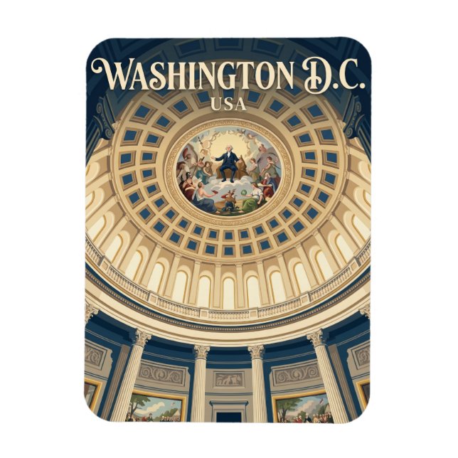 Die Rotunde des US-Kapitols USA Magnet (Vertikal)