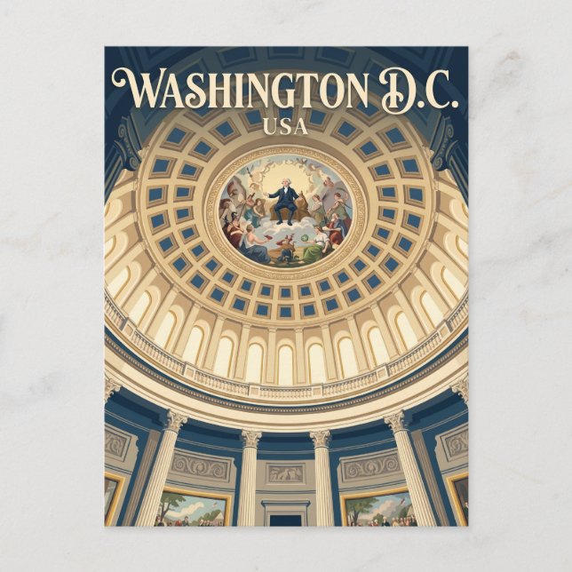Die Rotunde des US-Kapitols USA Postkarte (Vorderseite)