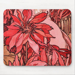 Die Rubinfliege von Alphonse Mucha Vintage Kunst Mousepad