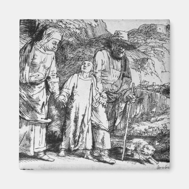 Die Rückkehr aus Ägypten oder Jesus Christus Magnet (Vorne)