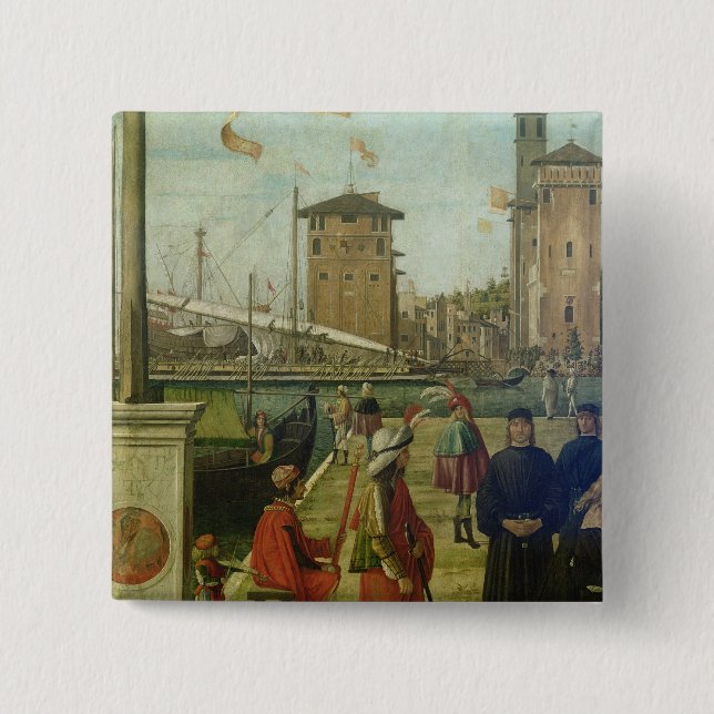 Die Rückkehr der Botschafter, von der St Ursula Button (Vorderseite)