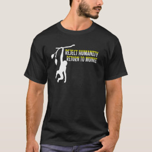 Die Rückkehr der Menschheit zum Monke Meme-Affen E T-Shirt