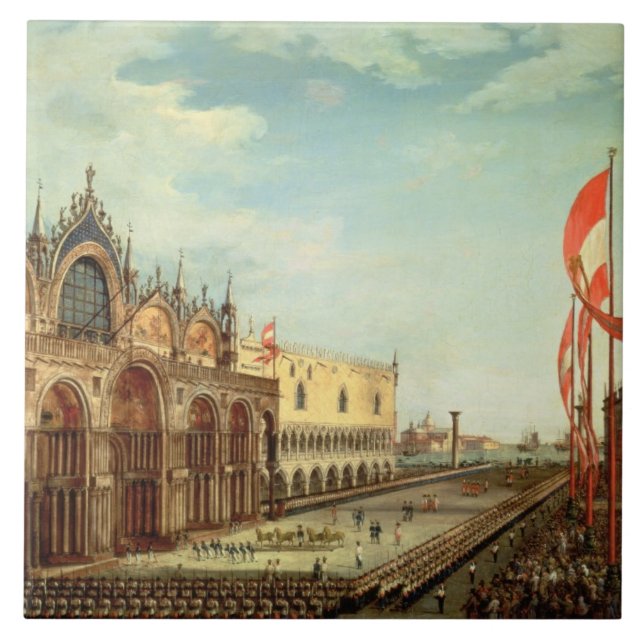 Die Rückkehr der St- Marktruppen nach Venedig Fliese (Vorderseite)