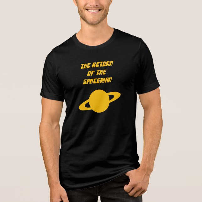 Die Rückkehr des Space-Man Black & Yellow Tri-Blend Shirt (Vorderseite)