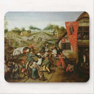 Die Rückkehr vom Kermesse (Öl auf Platte) Mousepad