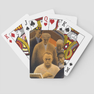 Die Rückkehr von Böhmen durch Grant Wood Spielkarten