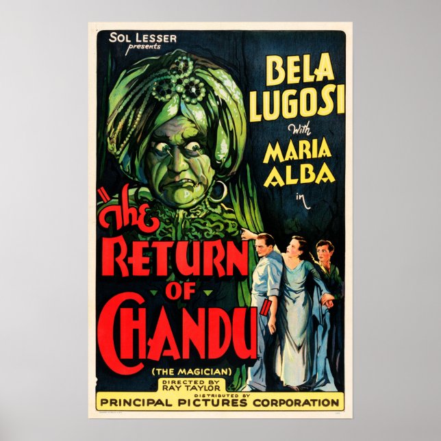 Die Rückkehr von Chandu 1934 Horror Thriller Old F Poster (Vorne)