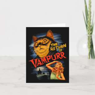 Die Rückkehr von Vampurr Funny Cat Karte