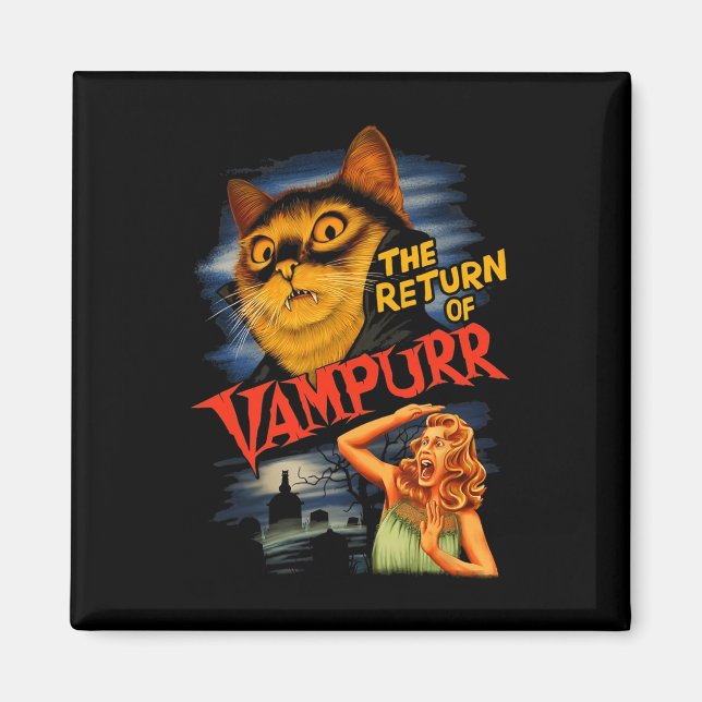 Die Rückkehr von Vampurr Funny Cat Magnet (Vorne)