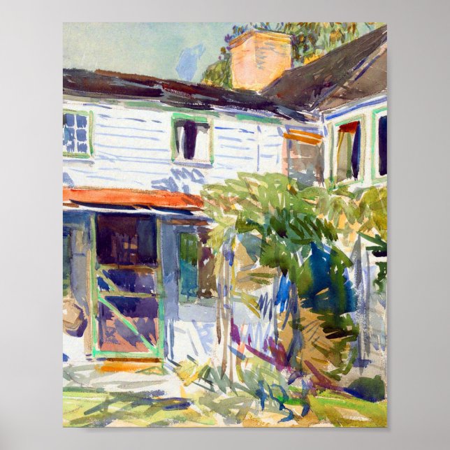 Die Rückseite des alten Hauses von Childe Hassam Poster (Vorne)