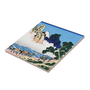 Die Rückseite des Fujis vom Minobu Fluss Fliese